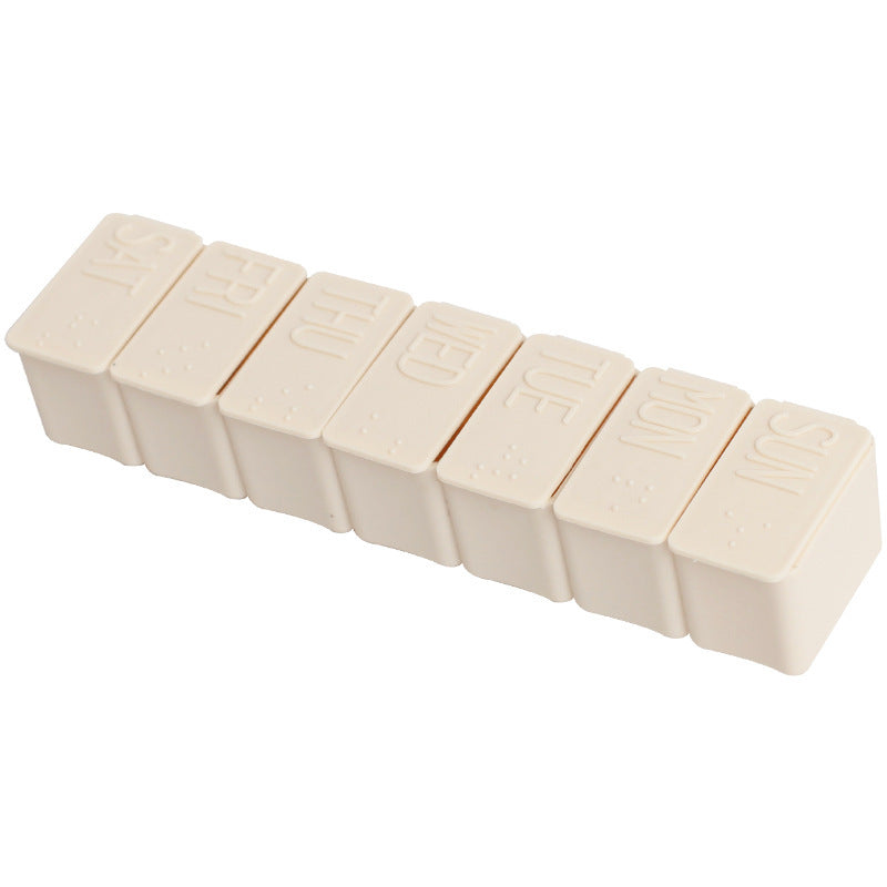 Seven Grid Pill Box Storage Box Portable Pill Box