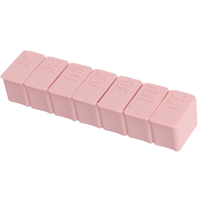 Seven Grid Pill Box Storage Box Portable Pill Box