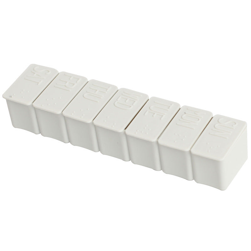 Seven Grid Pill Box Storage Box Portable Pill Box