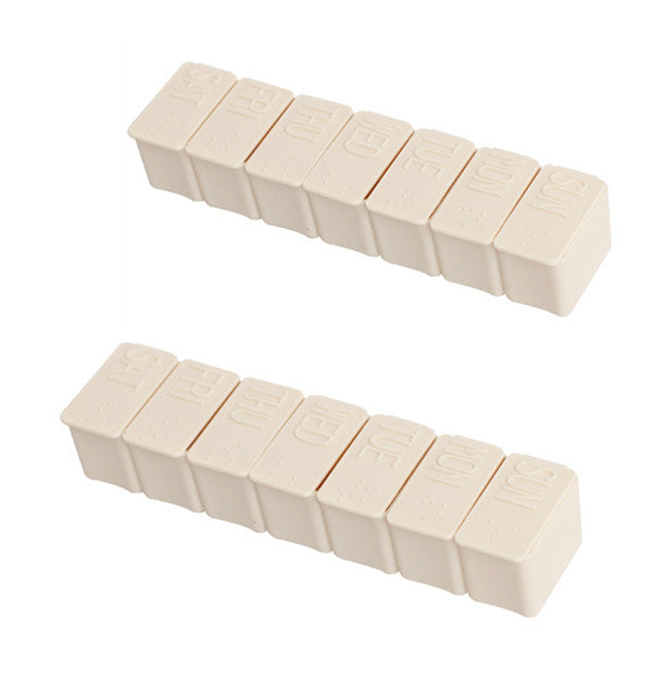 Seven Grid Pill Box Storage Box Portable Pill Box