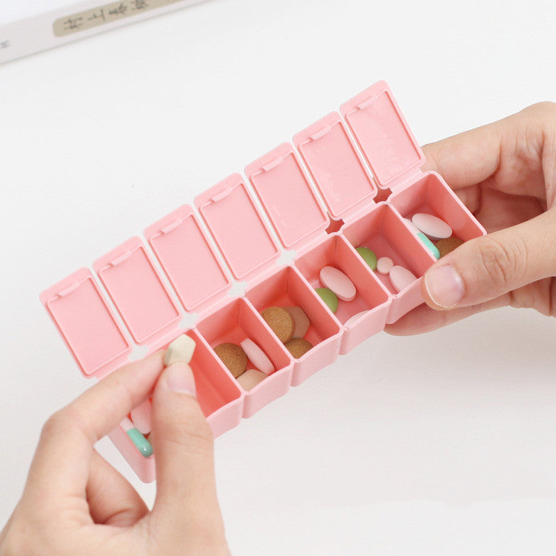 Seven Grid Pill Box Storage Box Portable Pill Box